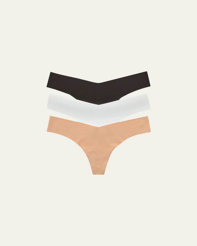 Classic Low-Rise Microfiber Thongs, Pack of 3